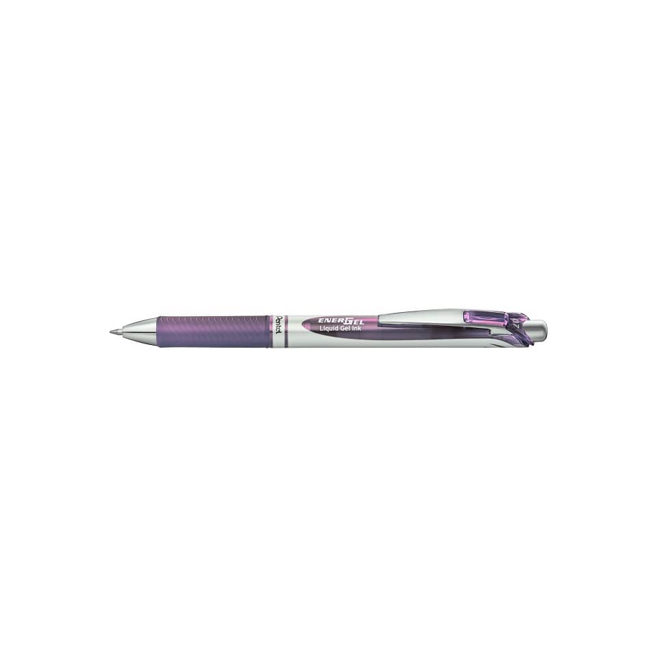 Kugelschreiber, Gelstift, Lila, Transparenter Clip, Gummigriff