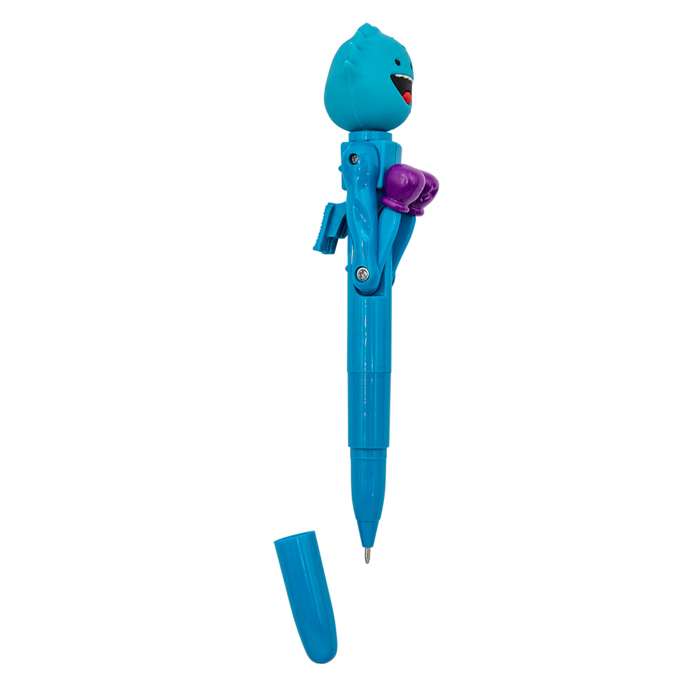 Stift, Mechanischer Bleistift, Blau,  Dinosaurierfigur, Kappe/Clipzubehör