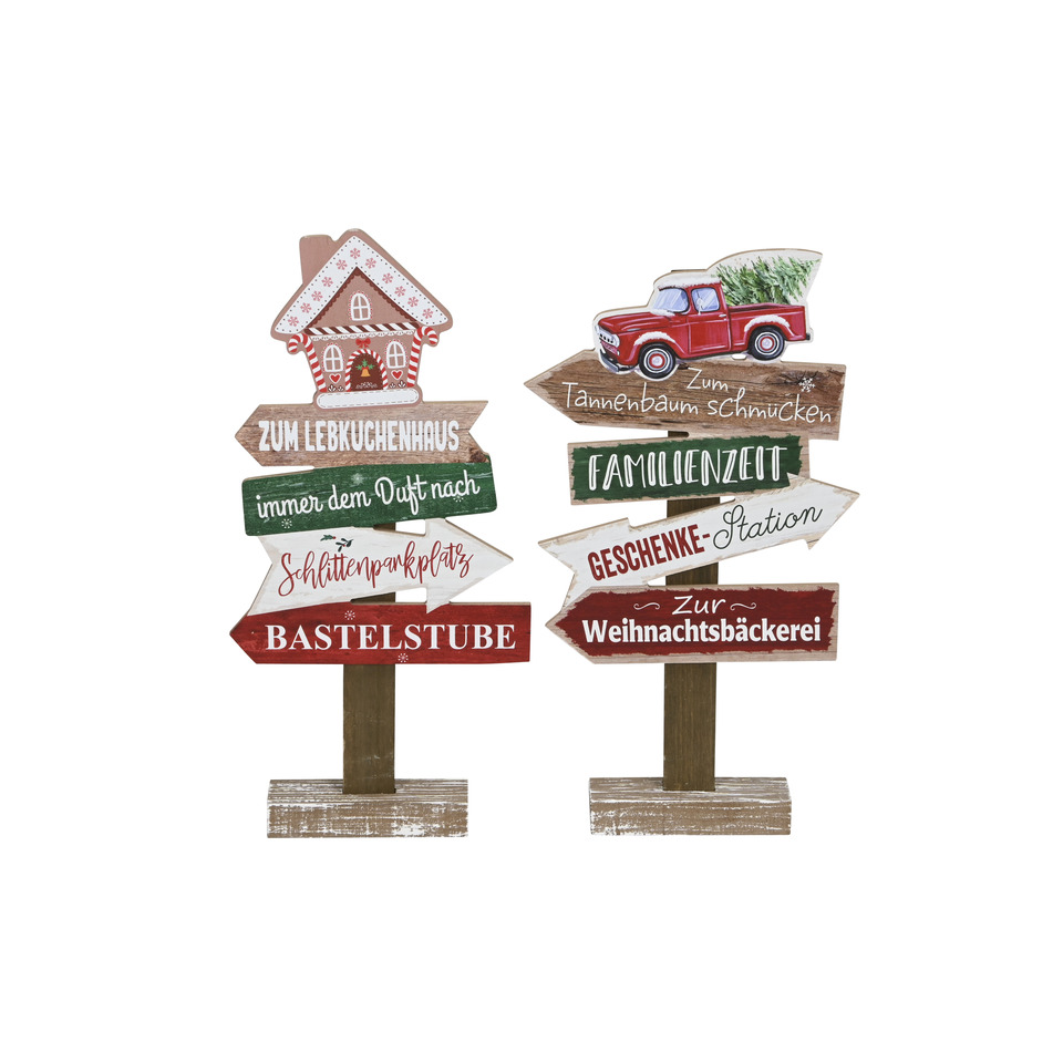 Weihnachtsdeko, Schild, Häuschen, Holzsign, Weihnachtsmarkt