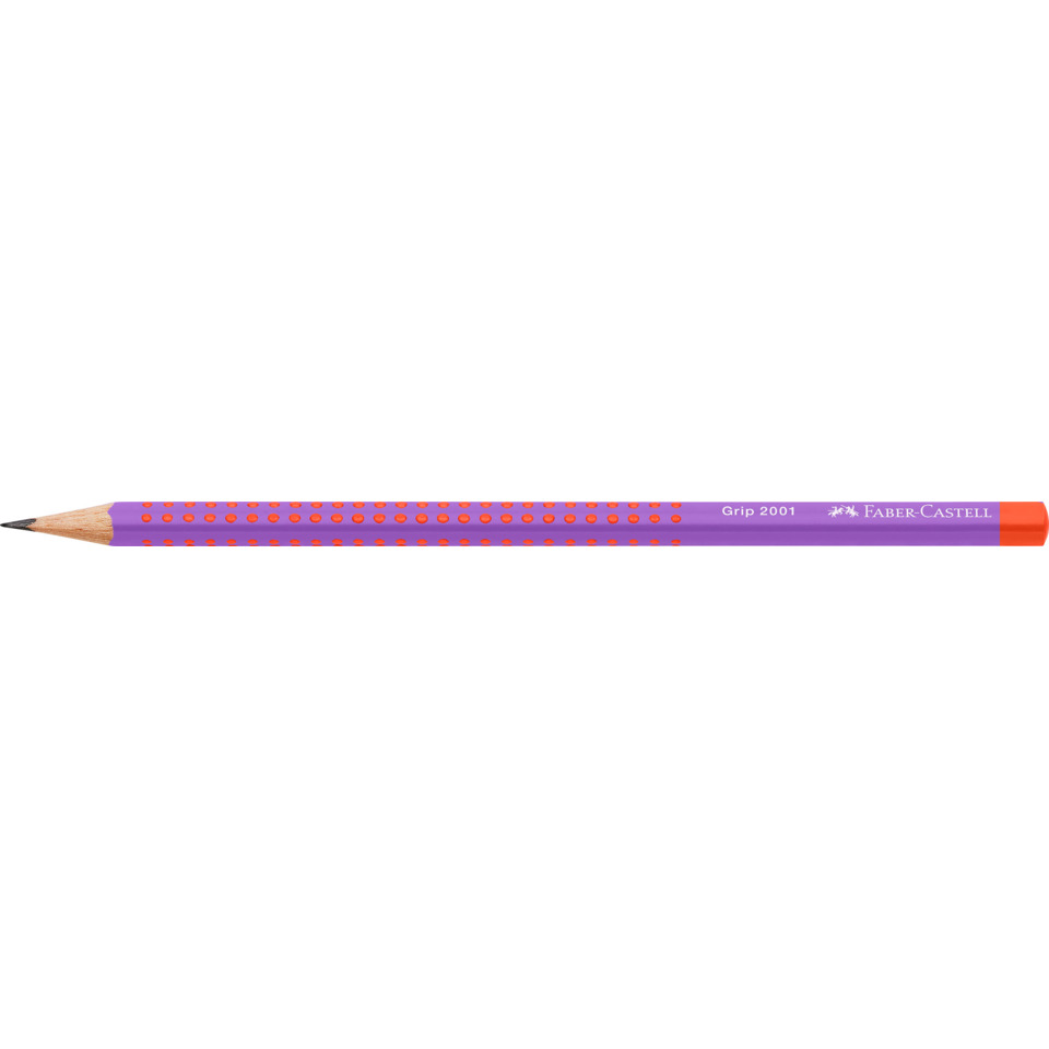 Bleistift, Holzbleistift, HB-Bleistift, 60er-Zeichnen, violett-orange Grif