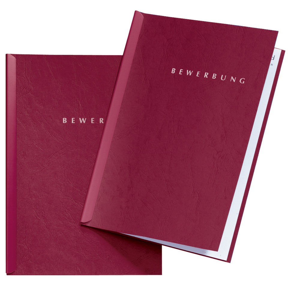 Bewerbungsmappe, Bewerbung, Bewerbungsunterlagen, Rot, Hochformat