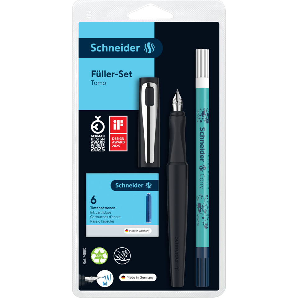 Füller-Set, Tintenpatronen, Füllfederhalter, Schneider, Schreiber-Set