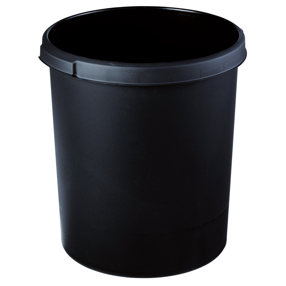 Schwarz, Mülleimer, Eimer, Zylindrisch, Kunststoff