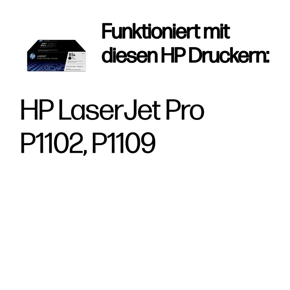 LaserJet, Druckerpatrone, 85A, HP Patrone, Schwarz Text