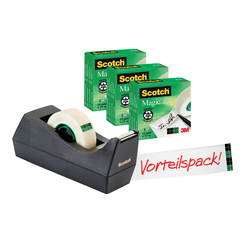 Klebeband, Abroller, Scotch, Transparentes Tape, Recyclingpapier