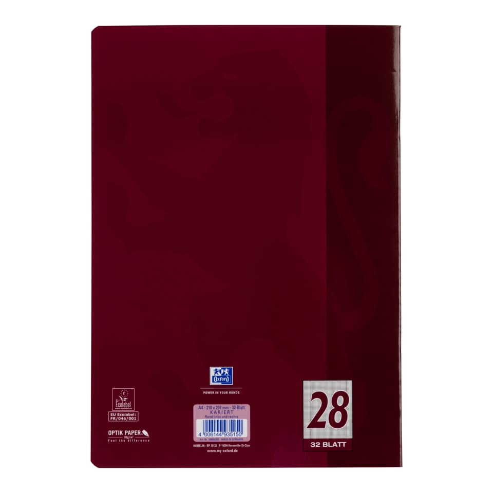 A4-Format, Hochglanz, Karton, Papierblock, Rotweinrot
