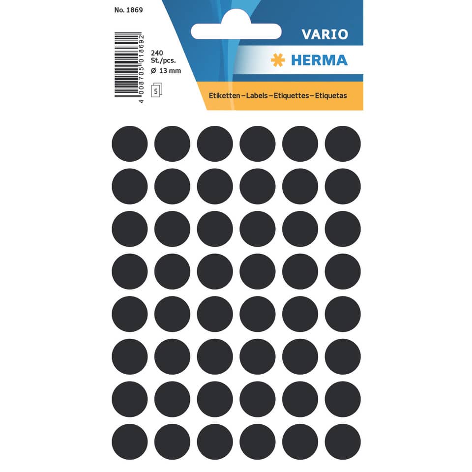 Klebepunkte, Klebesticker, Punktsticker, Aufkleberpunkte, Schwarze Kreise