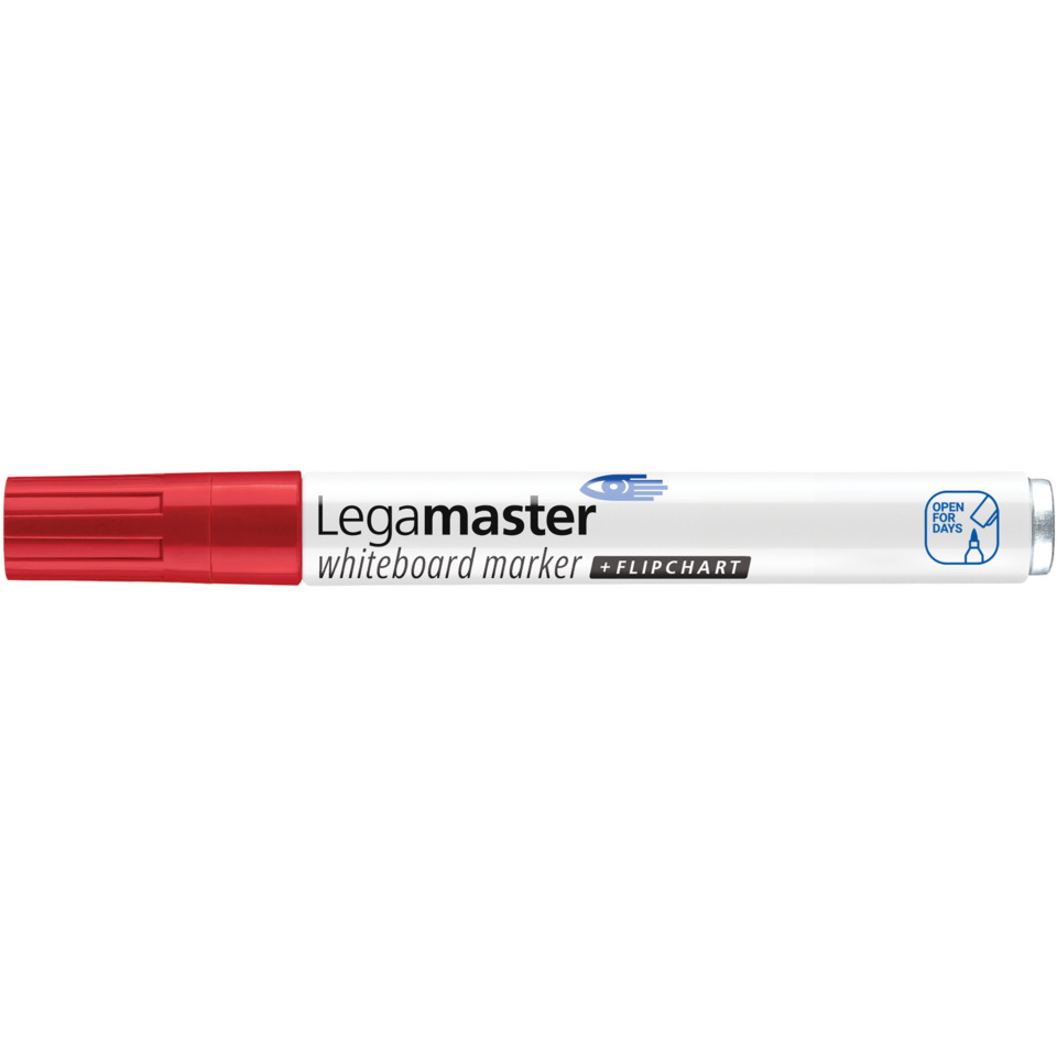 Whiteboardstift, roter Kappenstift, Legamaster, Flipchartstift, Marker-Körper