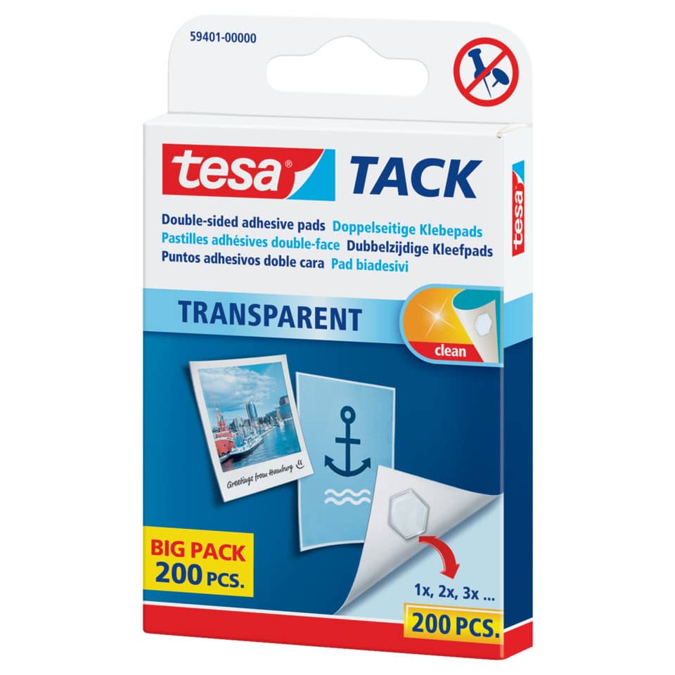 Patches, Transparent, Adhesive, Double-sided, 200 pcs