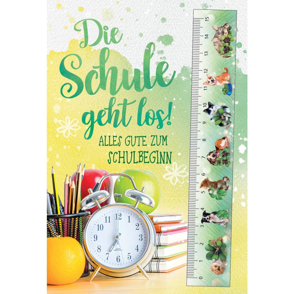 Schule, Schulbeginn, Schulmaterial, Lineal, Uhr
