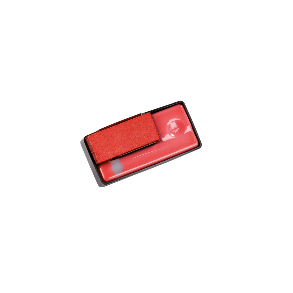 rot, tintenhersteller, Kleber, Radiergummi?, Kunststoffbox