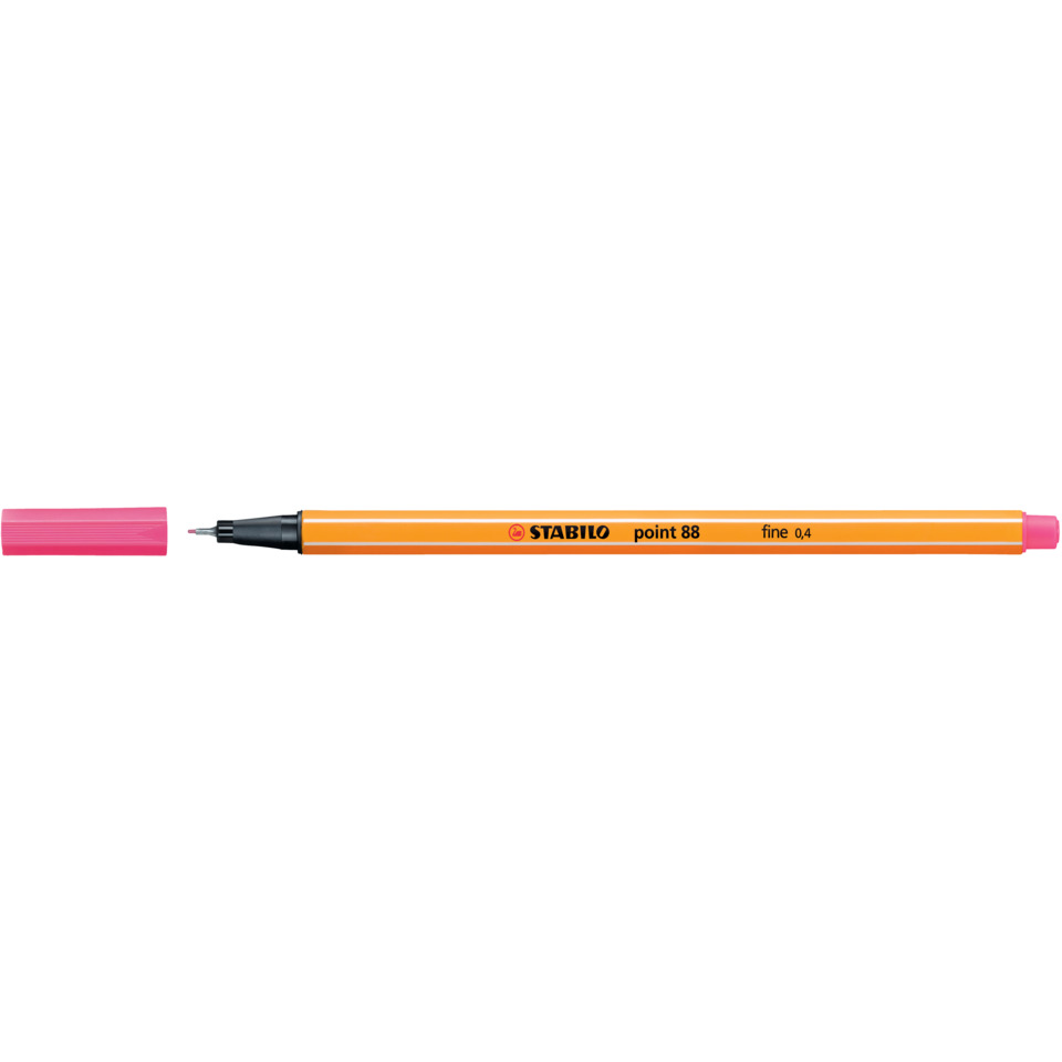 Marker, Markerstift, Orange Marker, Feinspitze, Kappe, rosa Deckel, Marker, Highlighter, Orange, Fine point, Stabilo