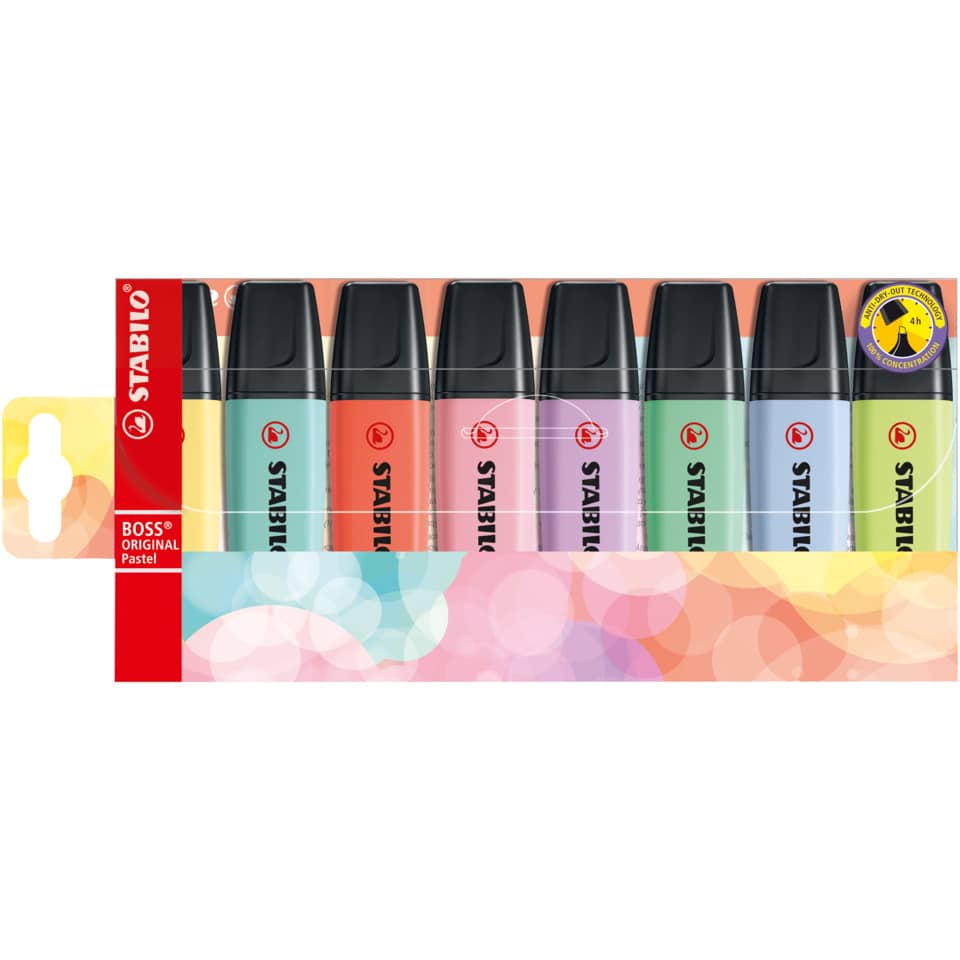 Pastellmarker, Marker-Set, Stabilo, Pastellfarben, Filzstift-Spitze