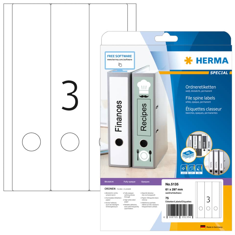 Datei Etiketten, Organisationsordner, Drei Ringe Ordner, Etiketten, Verpackung