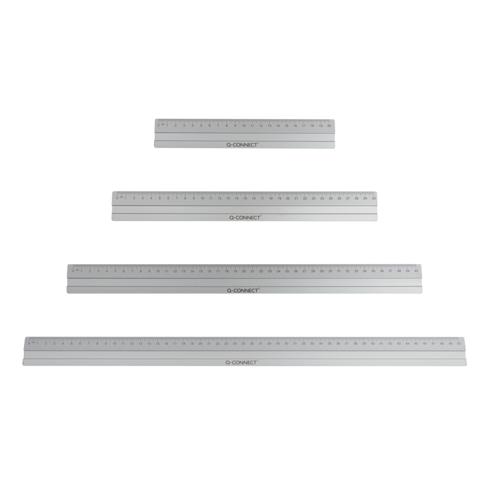 Lineal, Lineal aus Metall, Metrische Lineal, Transparentes Lineal, Messwerkzeug