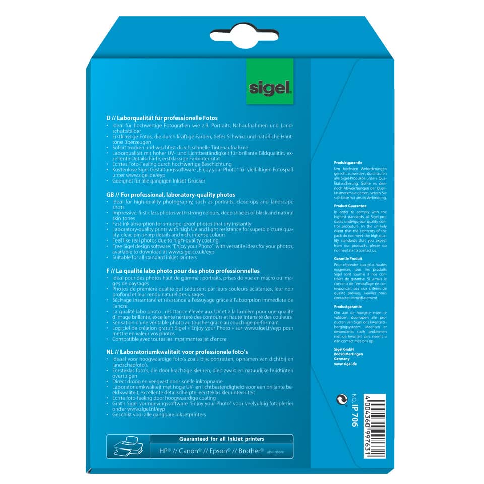 Tintenpatrone, Kassette, Blau, Produktverpackung, Sigel