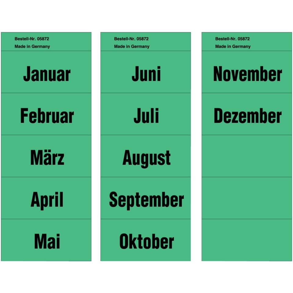 Kalender, Monatskalender, Januar, Februar, März