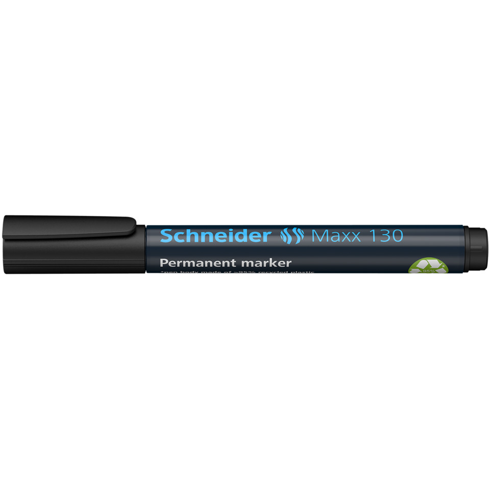 Permanentmarker, Markerstift, Blaues Tinte, Kappe mit Sporn, Schneider Maxx 130