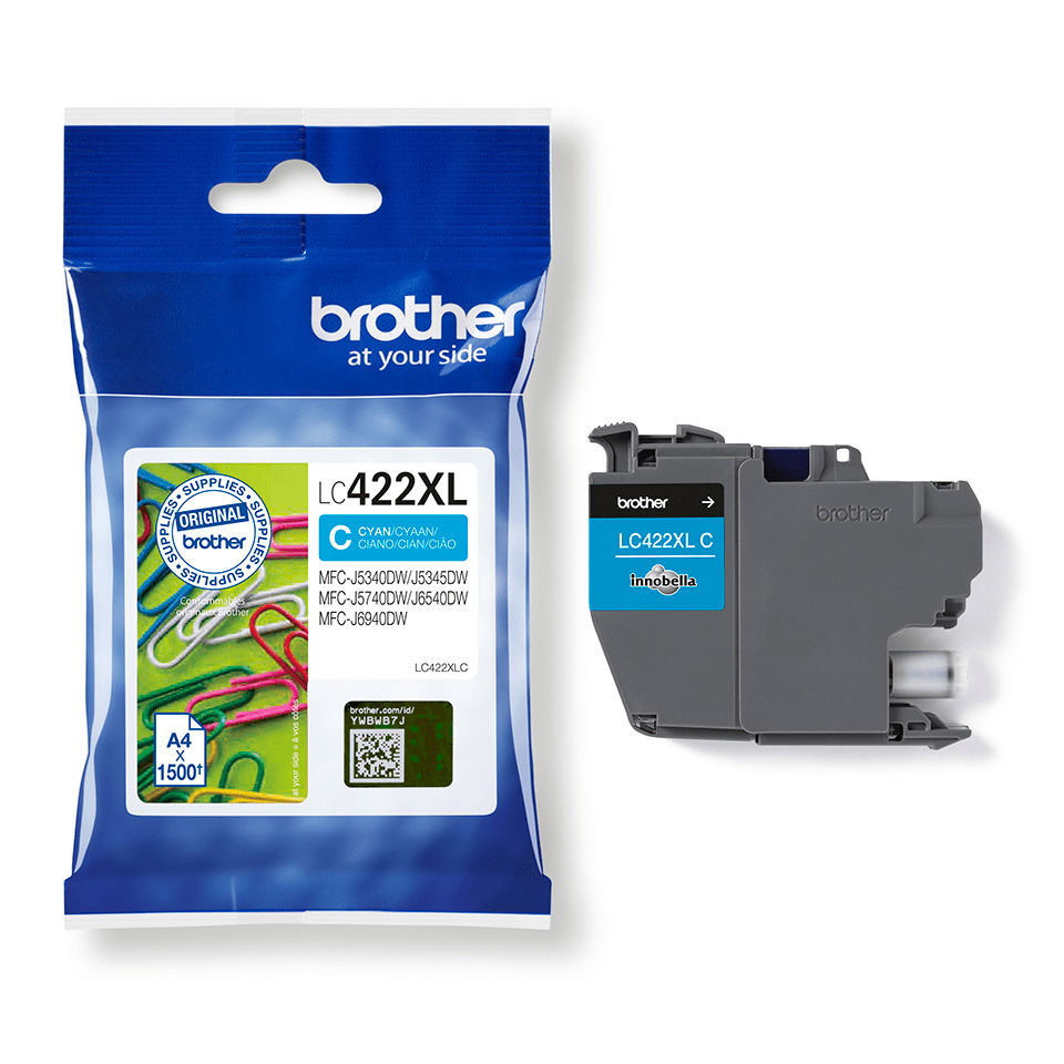 Tintenpatrone, XL, Kartusche, Brother Cartridge, LC422XL, Tintenpatrone, LC422XL, Cyan, XL, Brother