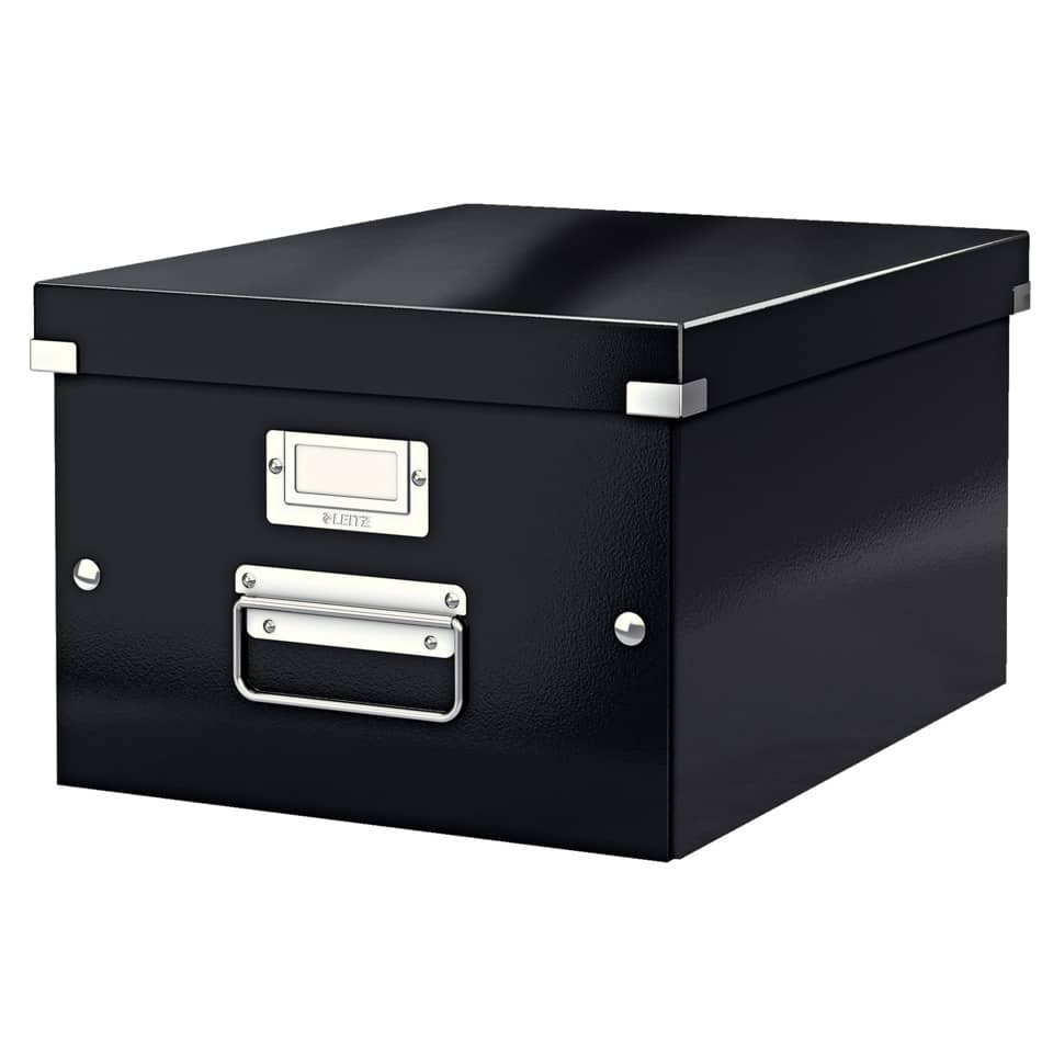 Aufbewahrungsbox, Aufbewahrungskiste, Schubladenbox, Metallbox, Schwarz
