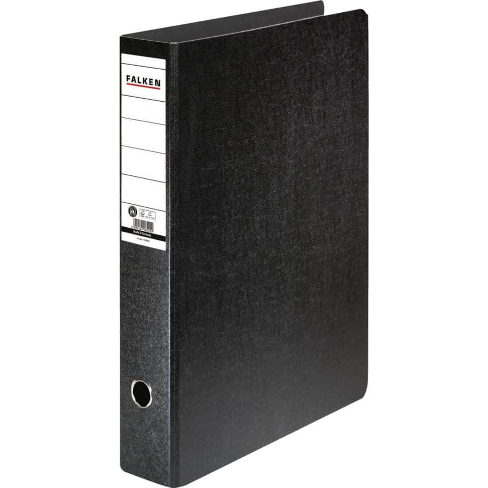 Ordner, Buchbindermappe, A4, Schwarz, Klebig