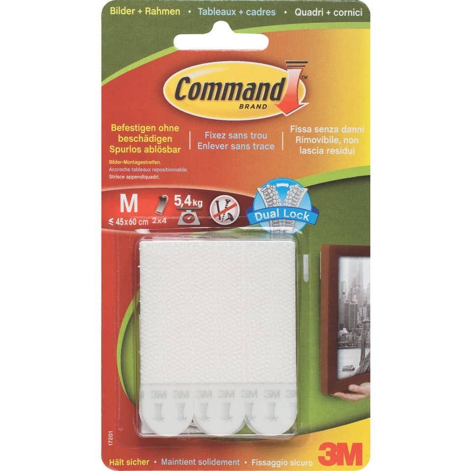 Bilder-Montage Strips M, 5,4kg, weiß 3M COMMAND 17201-4PKFGN