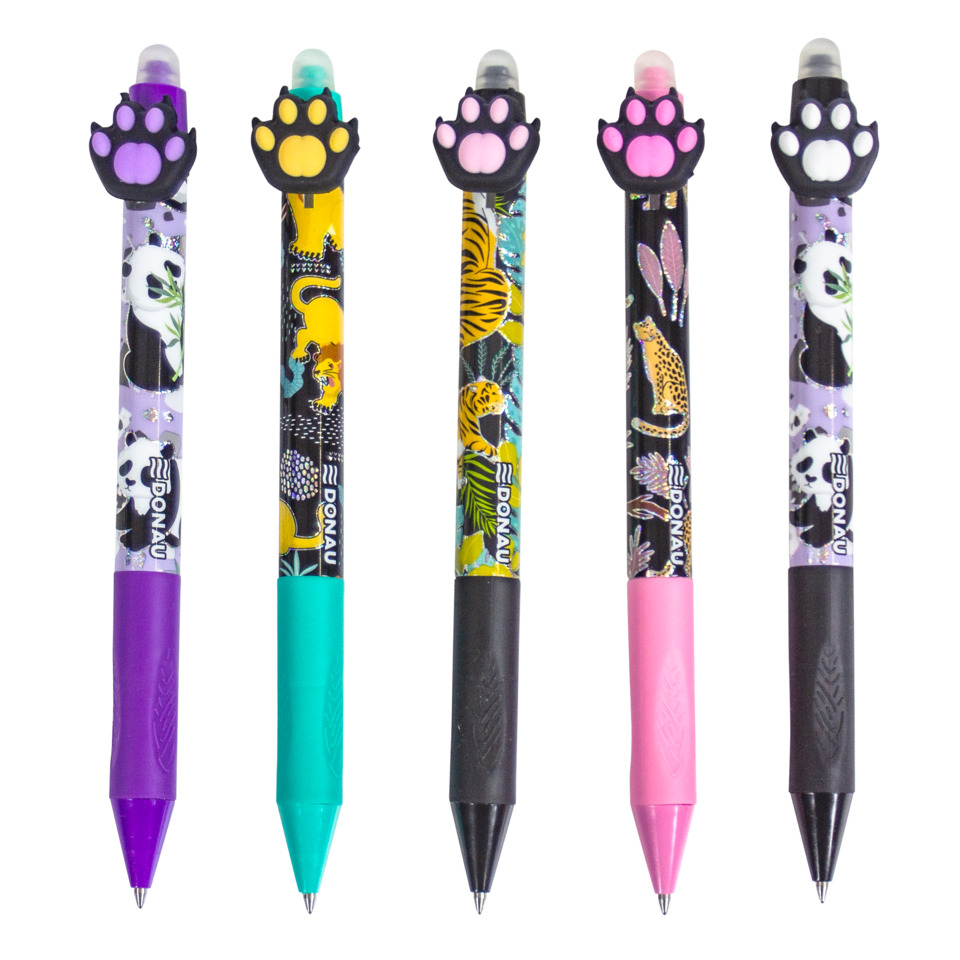 Kugelschreiber, Stifthalter, Tiermuster, Farbiger Stift, Kunstleder-Clip