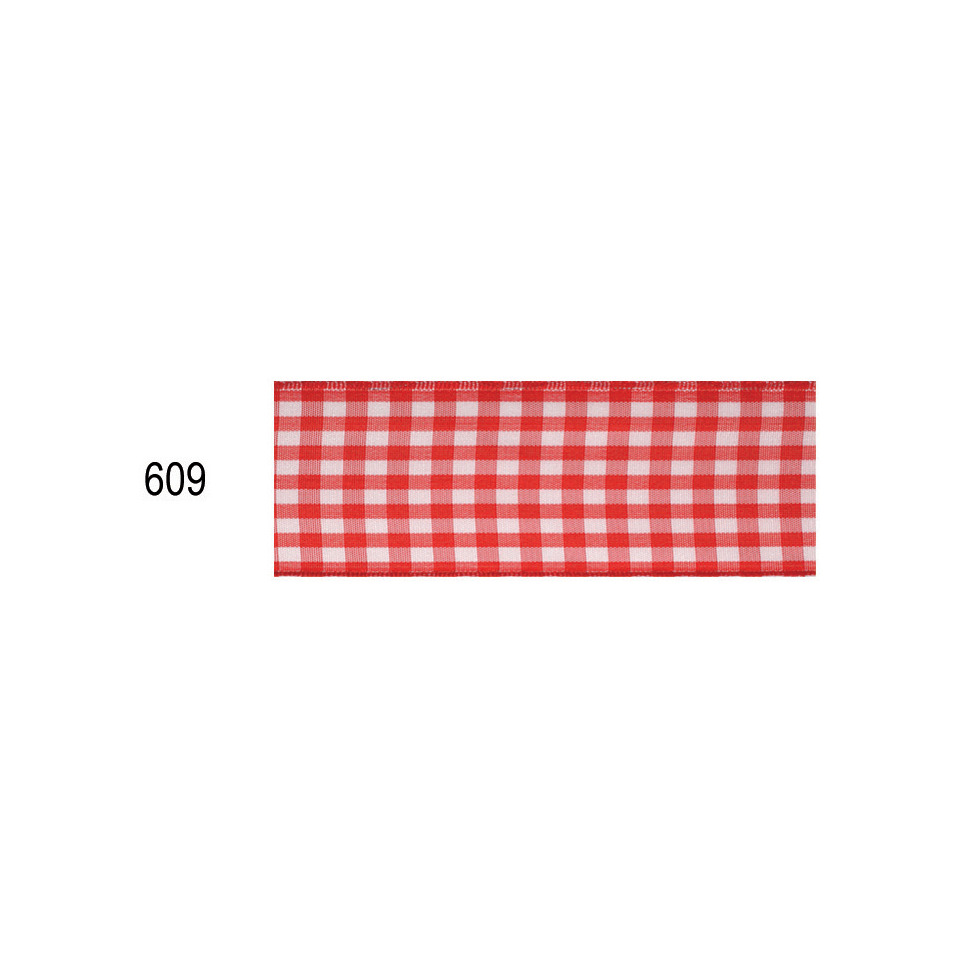 Gingham, Stoffband, Rot, Kariert, Baumwolle