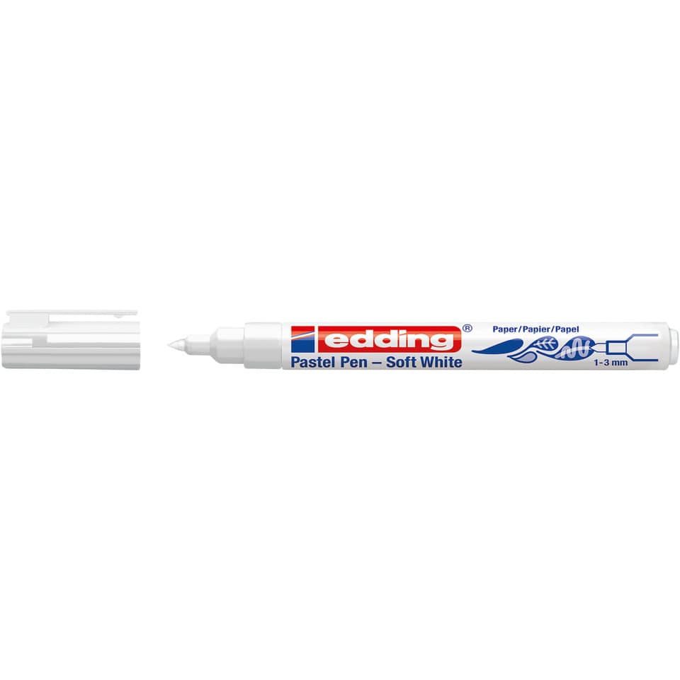 Pastellstift, weisses Soft, Whiteboard-Marker, Spitzestift, Kappenwechsel