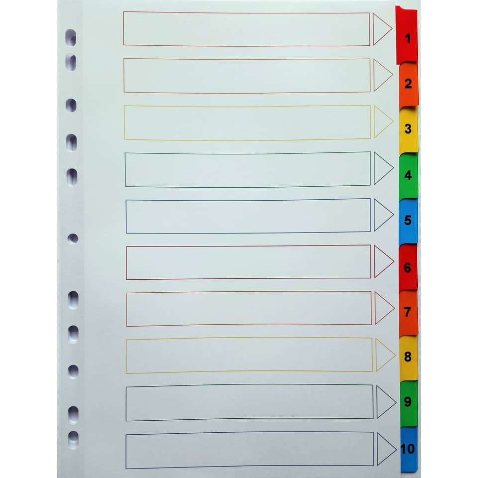 Ringbuch, Ordner, Trennblätter, Tabblätter, 6-Loch-Perforation