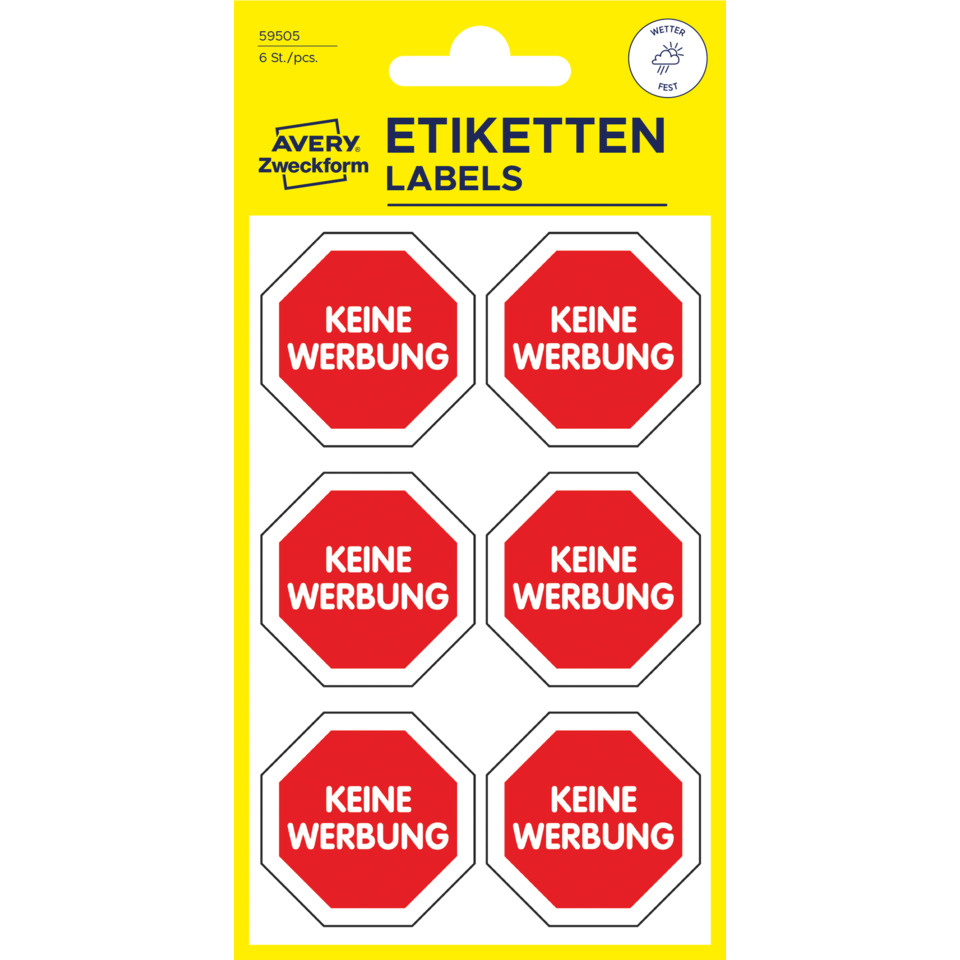 etiketten, aufkleber, halbiert, keine werbung, stop-schild