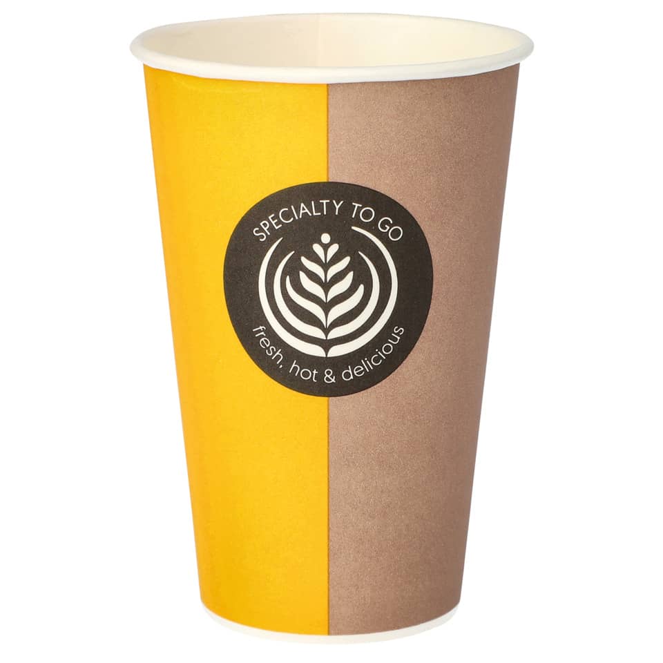 Becher, Zweifarbig, Pappe, Kaffee-/Getränkebecher, Einweg-Becher