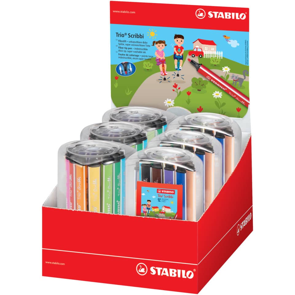 Filzstifte, Kunststifte, 12er Set, Buntstifte, Stabilo