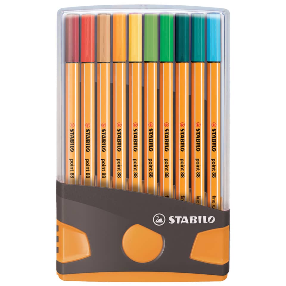 Fineliner point 88® ColorParade, Klappbox mit 20 Stiften STABILO 8820-03-05