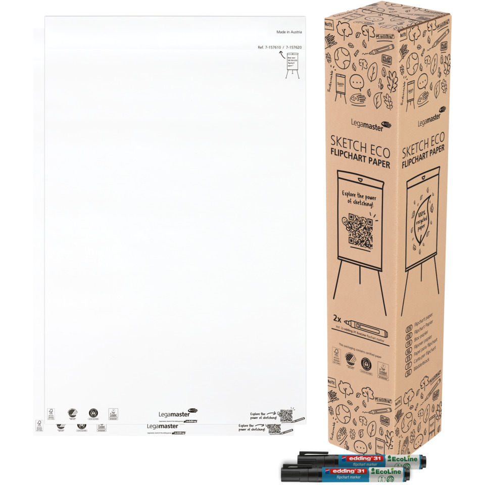 Flipchart-Papier, Öko-Papier, Blatt A3, Kartonpapier, Verpackungskarton