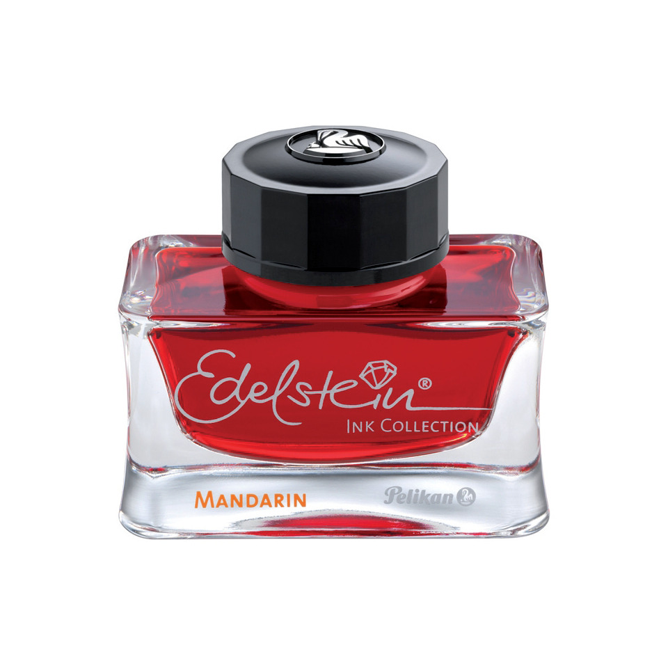 Tintenflasche, Oktofarbige Tinte, Mandarin, Pelikan, Ink Collection