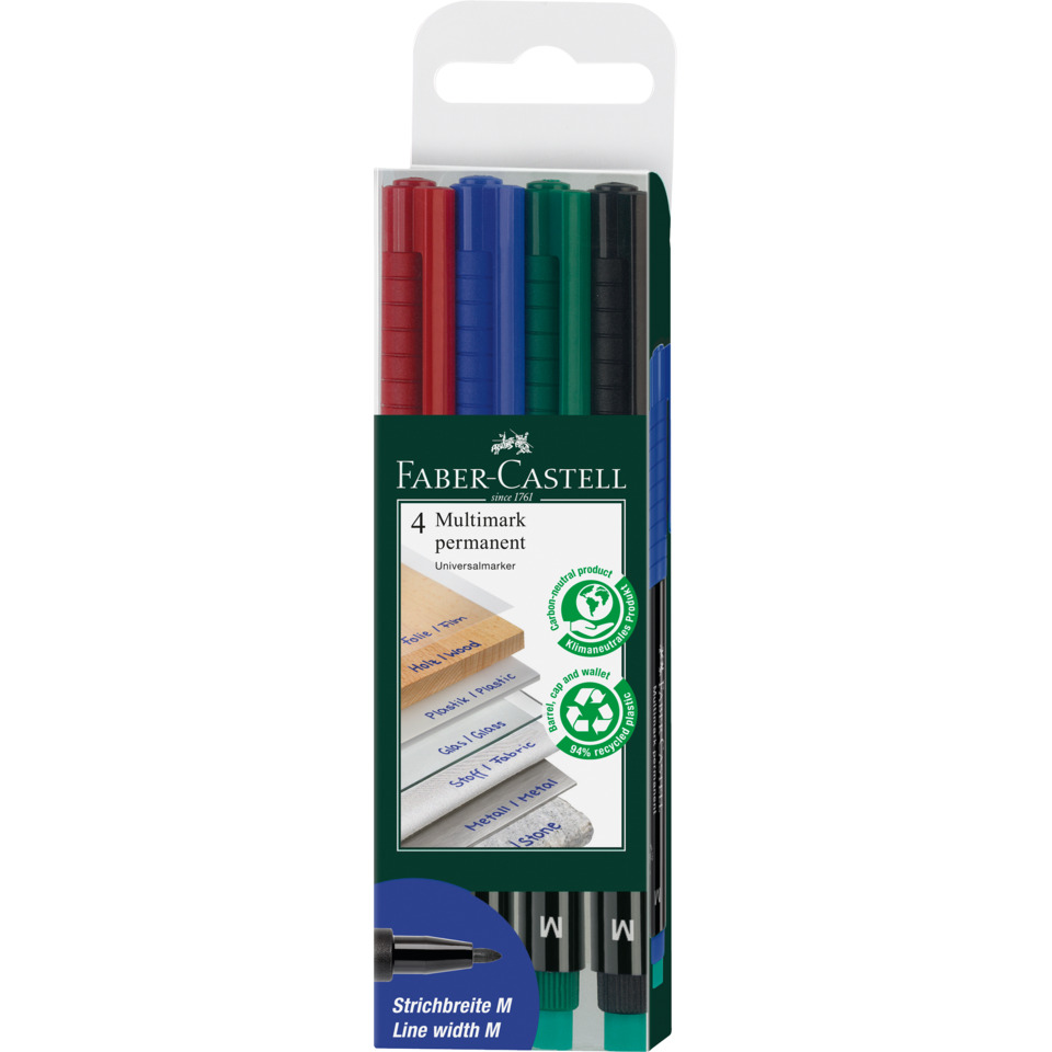 Filzstifte, Marker, Multimarker, 4 Farben, Permanent