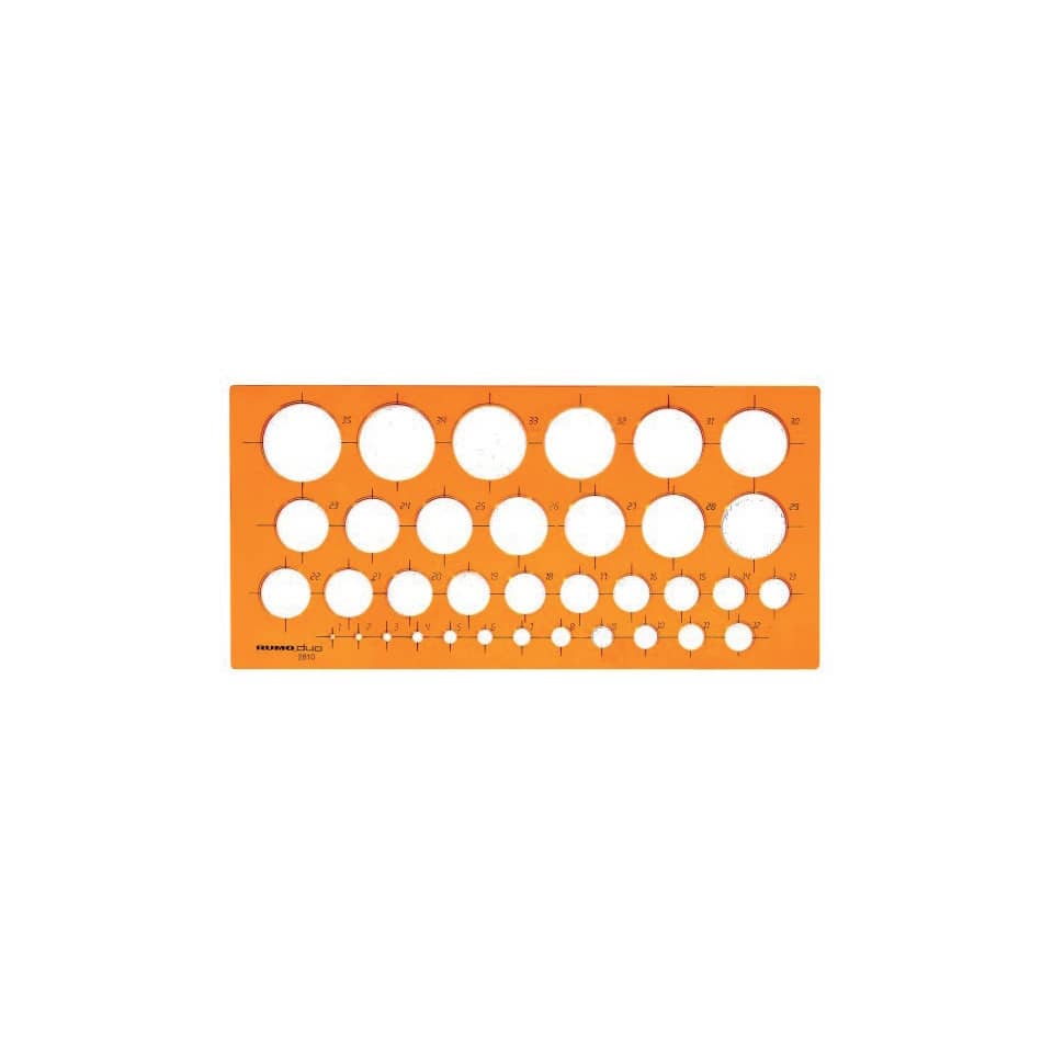 stereo ruler?, weiße Kreise, orange Vorlage, Messchart, Kreismarkierungen