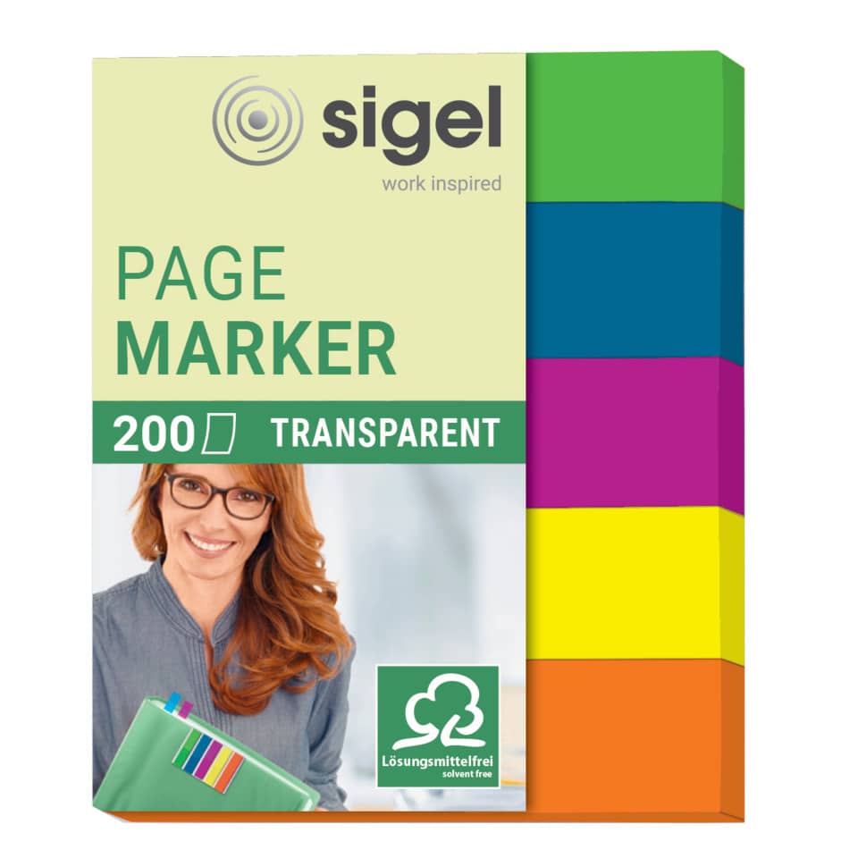 Seitenmarker, Transparent, 200 Blätter, Notizzettel, Post-it-Stil