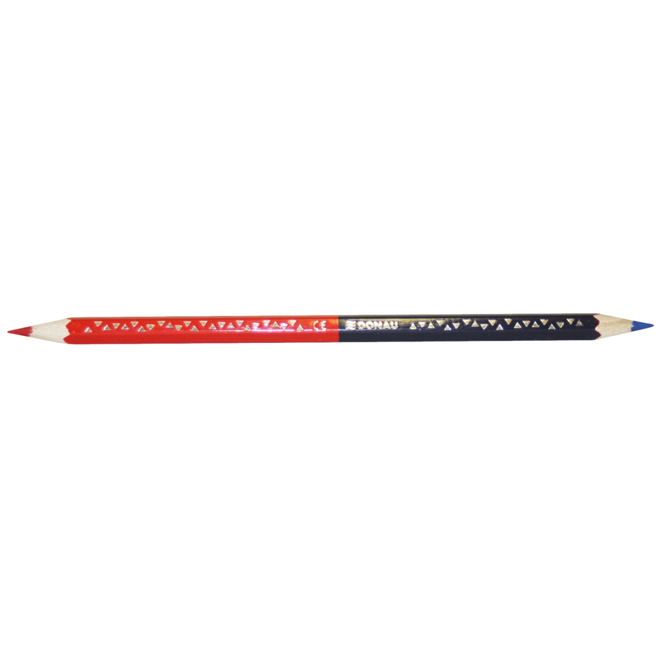 Bleistift, Doppelpack, Rot, Blau, Mehrfachfarbig