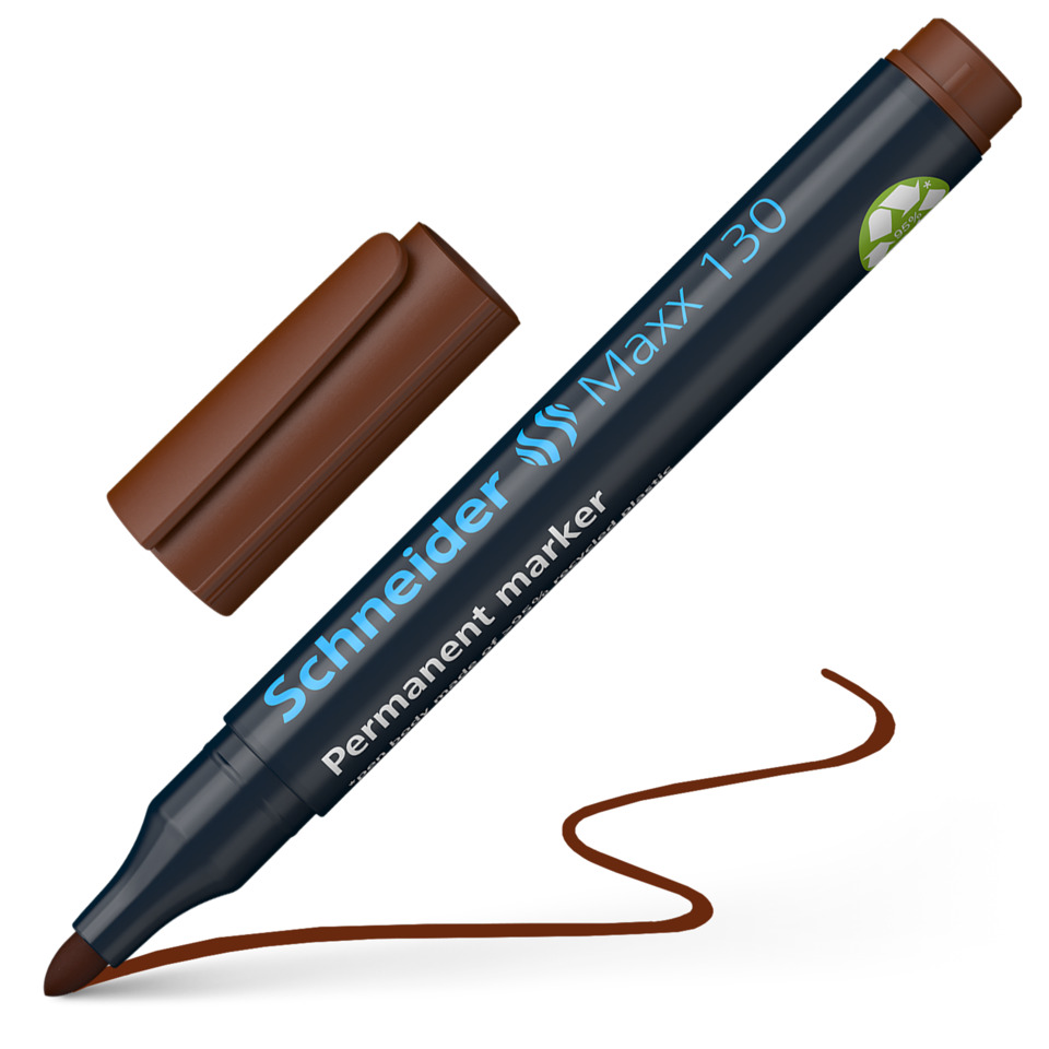 Permanentmarker, Marker, Kunststift, Braun, Schneide