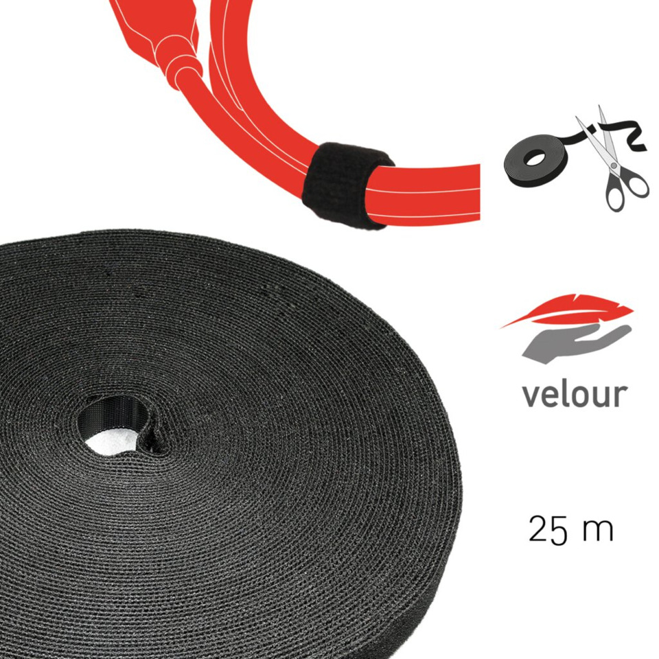 Kabelband, Kabelbinder, Nützlichkeitsband, Gurtband, 25 m
