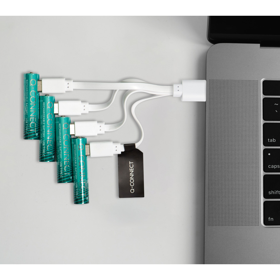 AA-Batterien, aufladbar, USB-C, Laptop-Ladegerät, Ladegerät Kabel