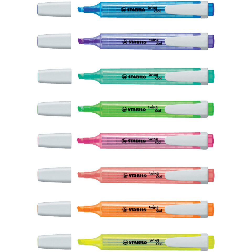 highlighter, roller, marker, colored, stabilo