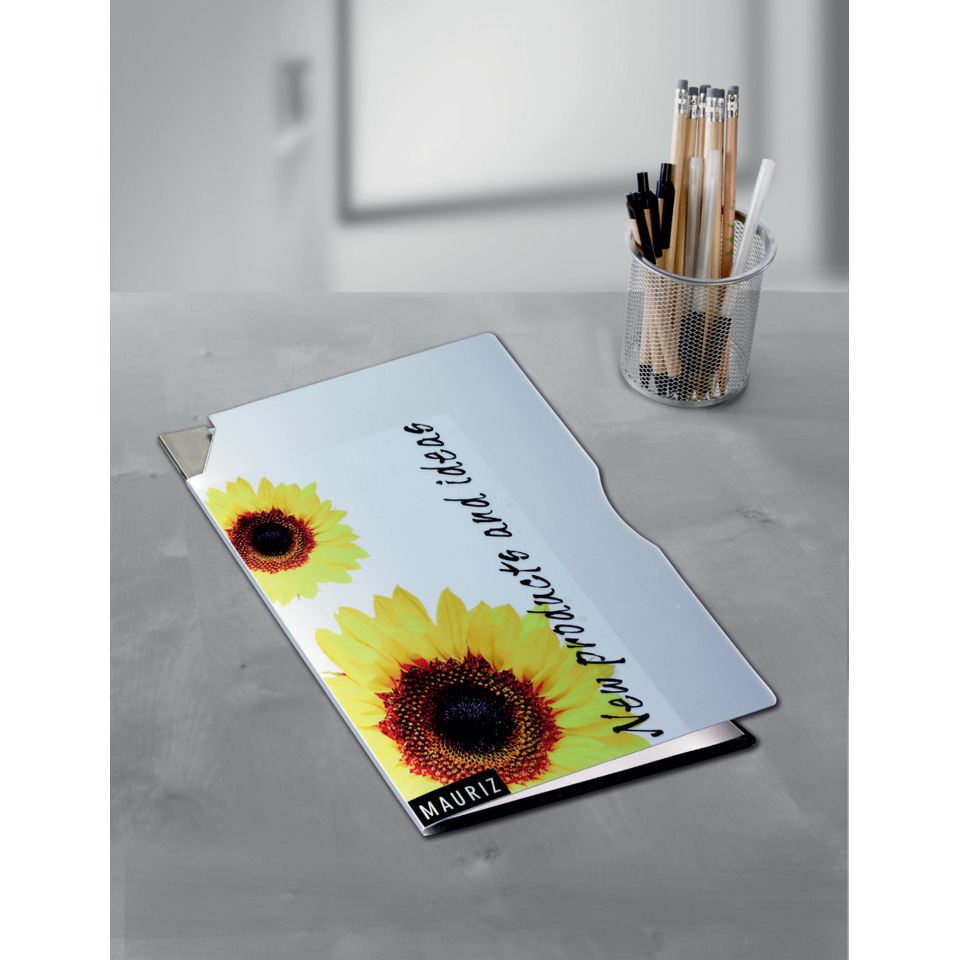 notebook, sonnenblumen, notizbuch, schreibtischzubehör, bleistifthalter