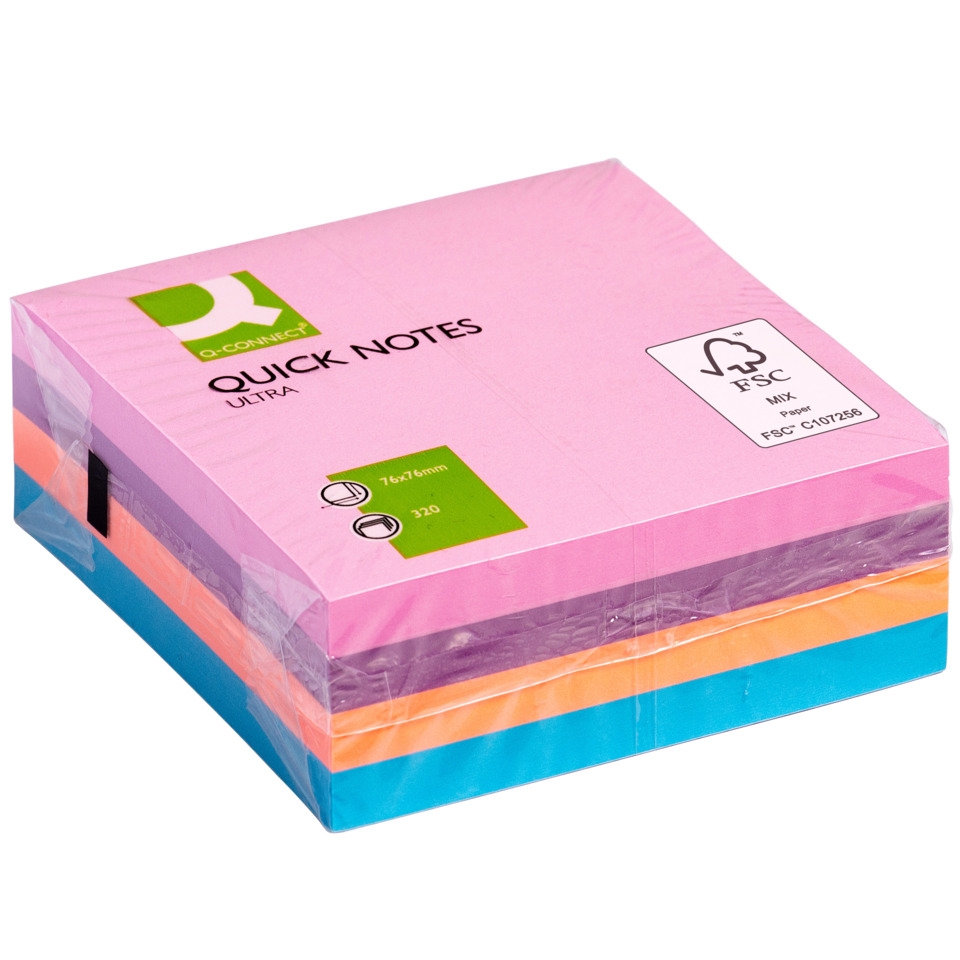 Post-it Notes, Notizblock, Klebezettel, bunte Blöcke, Paketbox