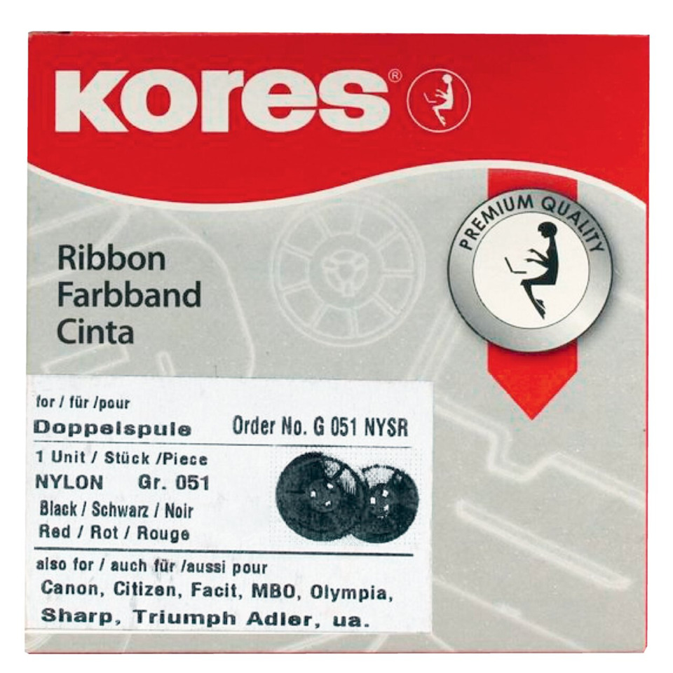 Ribbon, Farbdband, G051 NYSR, Nylon, Rot