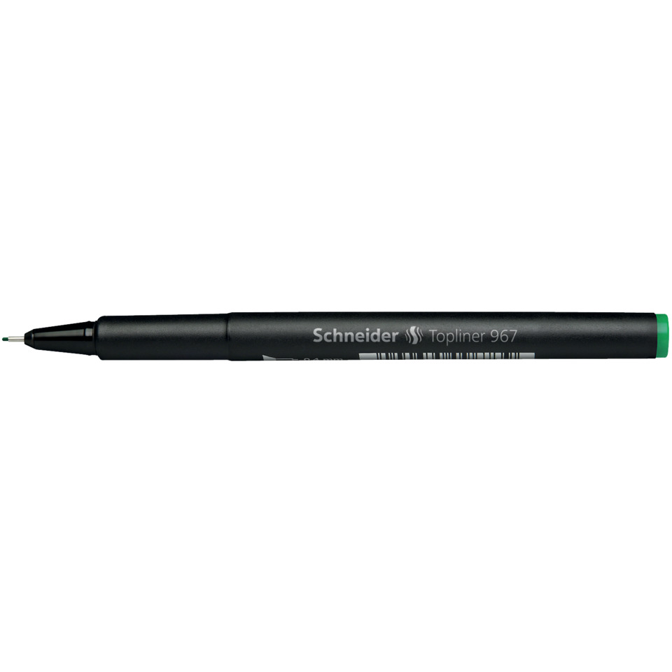 Schreiberstift, Filzstift, Marker, Schwarz, Grünes Ende Kappe