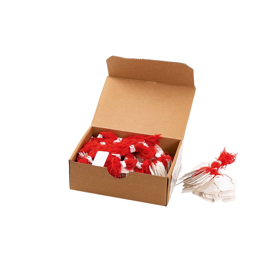 box, rot-Quasten, Quasten, Schnur-Tag, Verpackung