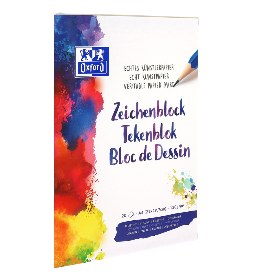 Zeichenblock, A4, 120g/m², Kunstpapier, Papierblock